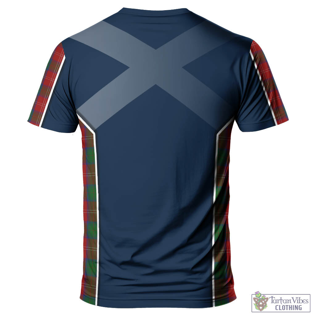 Tartan Vibes Clothing Chisholm Tartan T-Shirt with Family Crest and Lion Rampant Vibes Sport Style