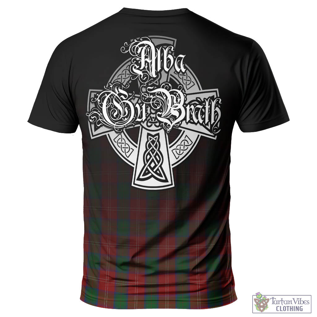 Tartan Vibes Clothing Chisholm Tartan T-Shirt Featuring Alba Gu Brath Family Crest Celtic Inspired