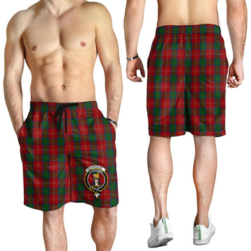 Chisholm Tartan Mens Shorts with Family Crest