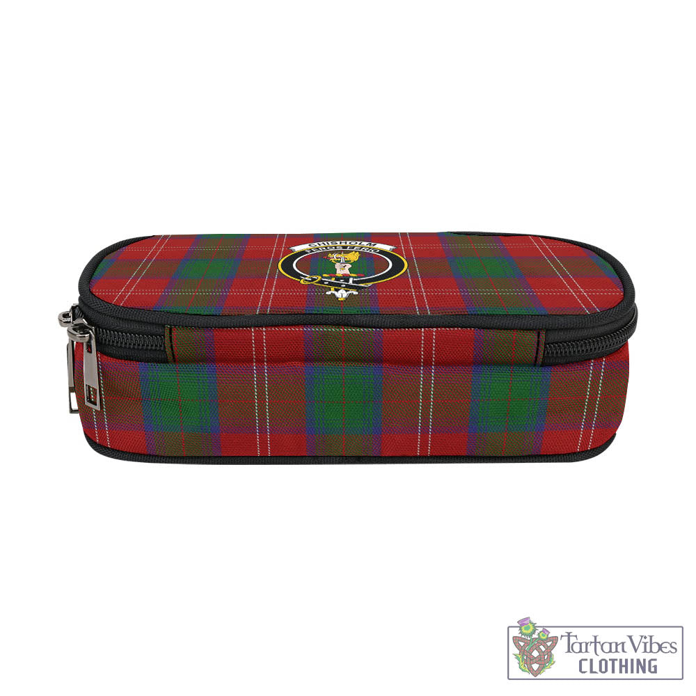 Tartan Vibes Clothing Chisholm Tartan Pen and Pencil Case with Family Crest