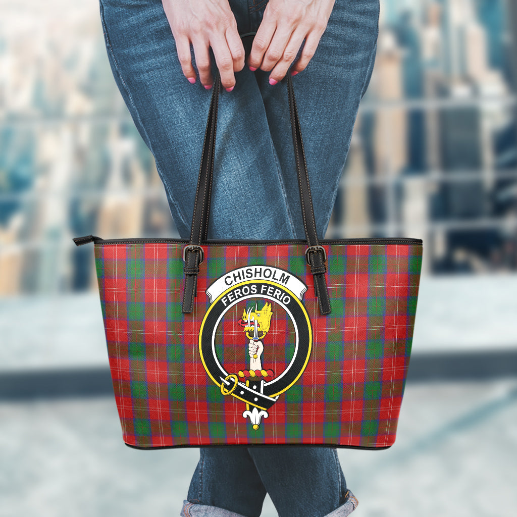 chisholm-tartan-leather-tote-bag-with-family-crest