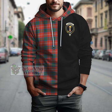 Chisholm Ancient Tartan Hoodie with Family Crest and Half Of Me Style