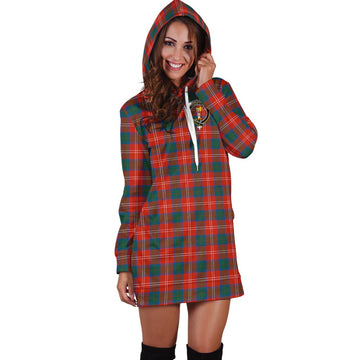 Chisholm Ancient Tartan Hoodie Dress with Family Crest