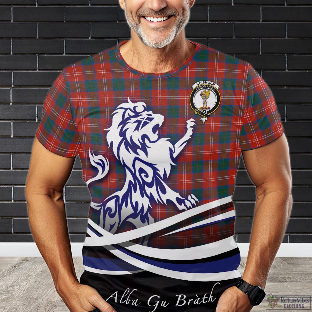 chisholm-ancient-tartan-t-shirt-with-alba-gu-brath-regal-lion-emblem