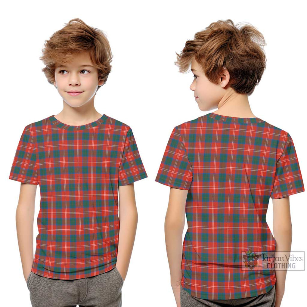 Chisholm Ancient Tartan Kid T-Shirt Youth XL Size14 - Tartanvibesclothing Shop