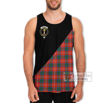 Chisholm Ancient Tartan Men's Tank Top with Family Crest and Military Logo Style