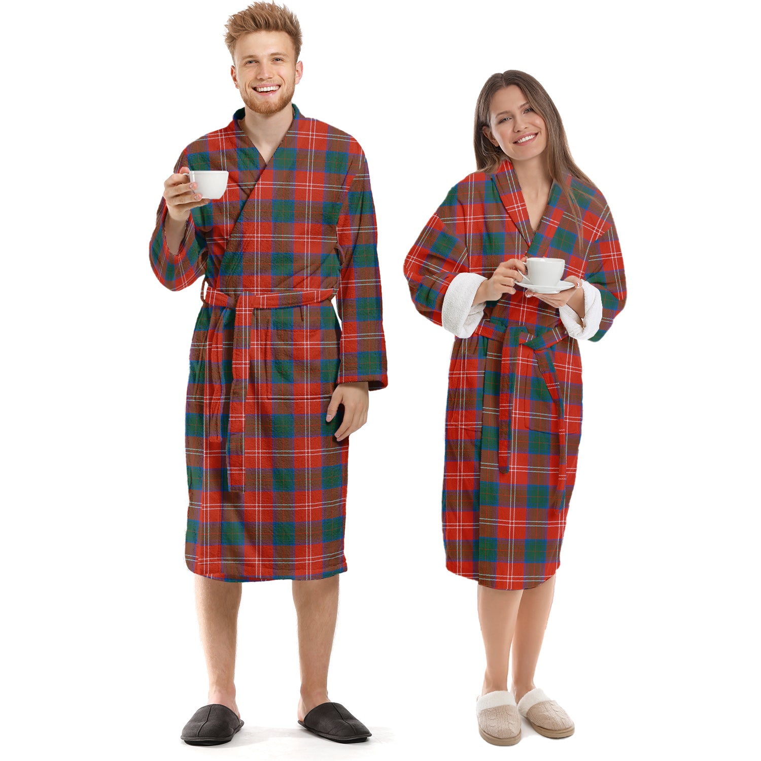 Chisholm Ancient Tartan Bathrobe Unisex S - Tartan Vibes Clothing