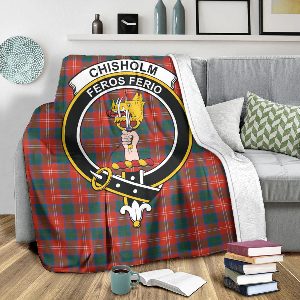 chisholm-ancient-tartab-blanket-with-family-crest