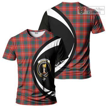 Chisholm Ancient Tartan T-Shirt with Family Crest Circle Style