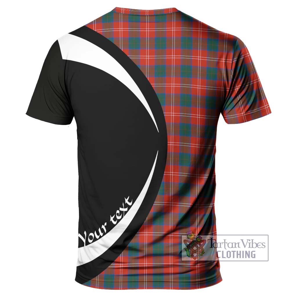 Tartan Vibes Clothing Chisholm Ancient Tartan T-Shirt with Family Crest Circle Style