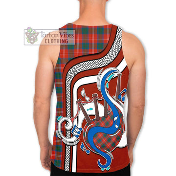 Chisholm Ancient Tartan Men's Tank Top with Epic Bagpipe Style