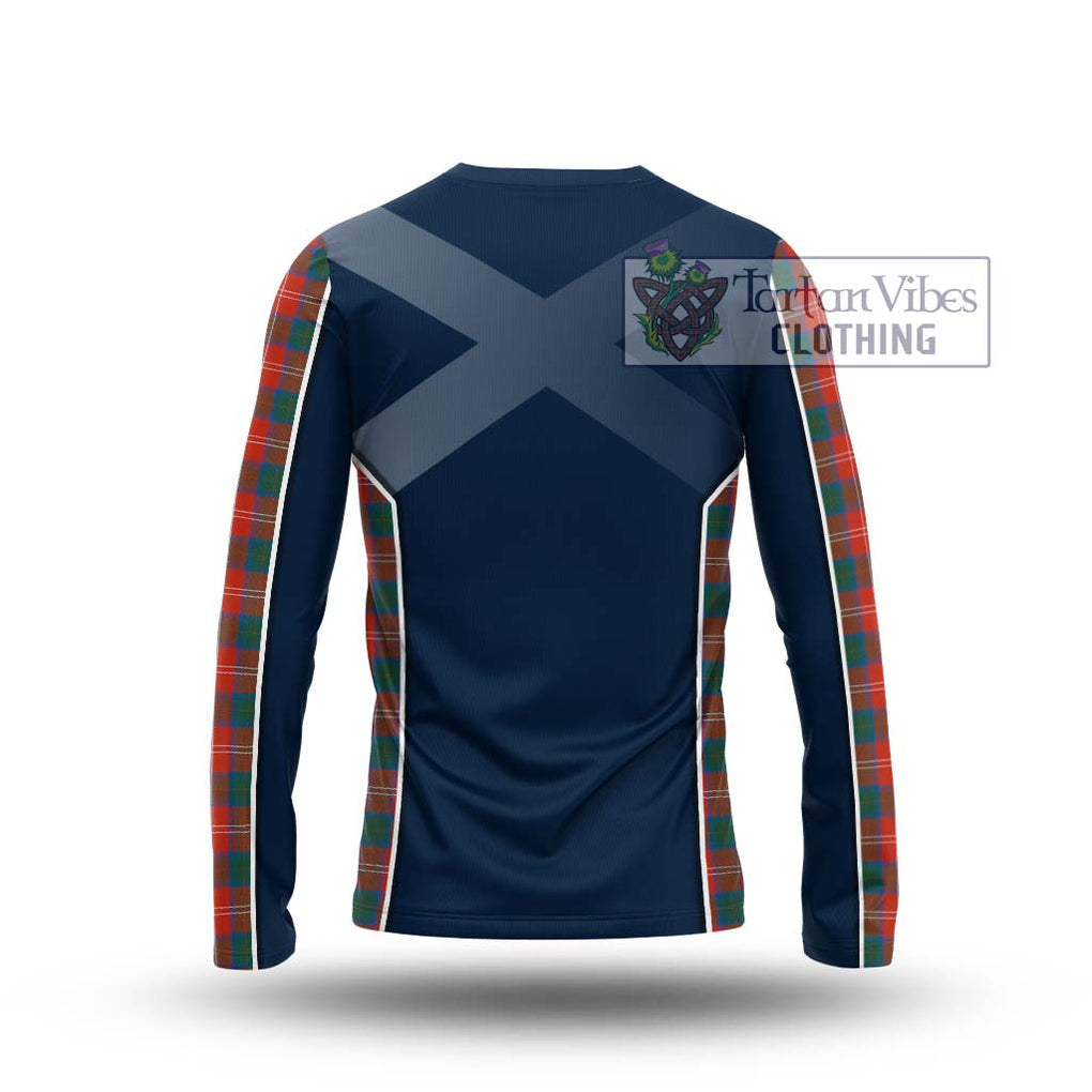 Chisholm Ancient Tartan Long Sleeve T-Shirt with Family Crest and Lion Rampant Vibes Sport Style - Tartan Vibes Clothing