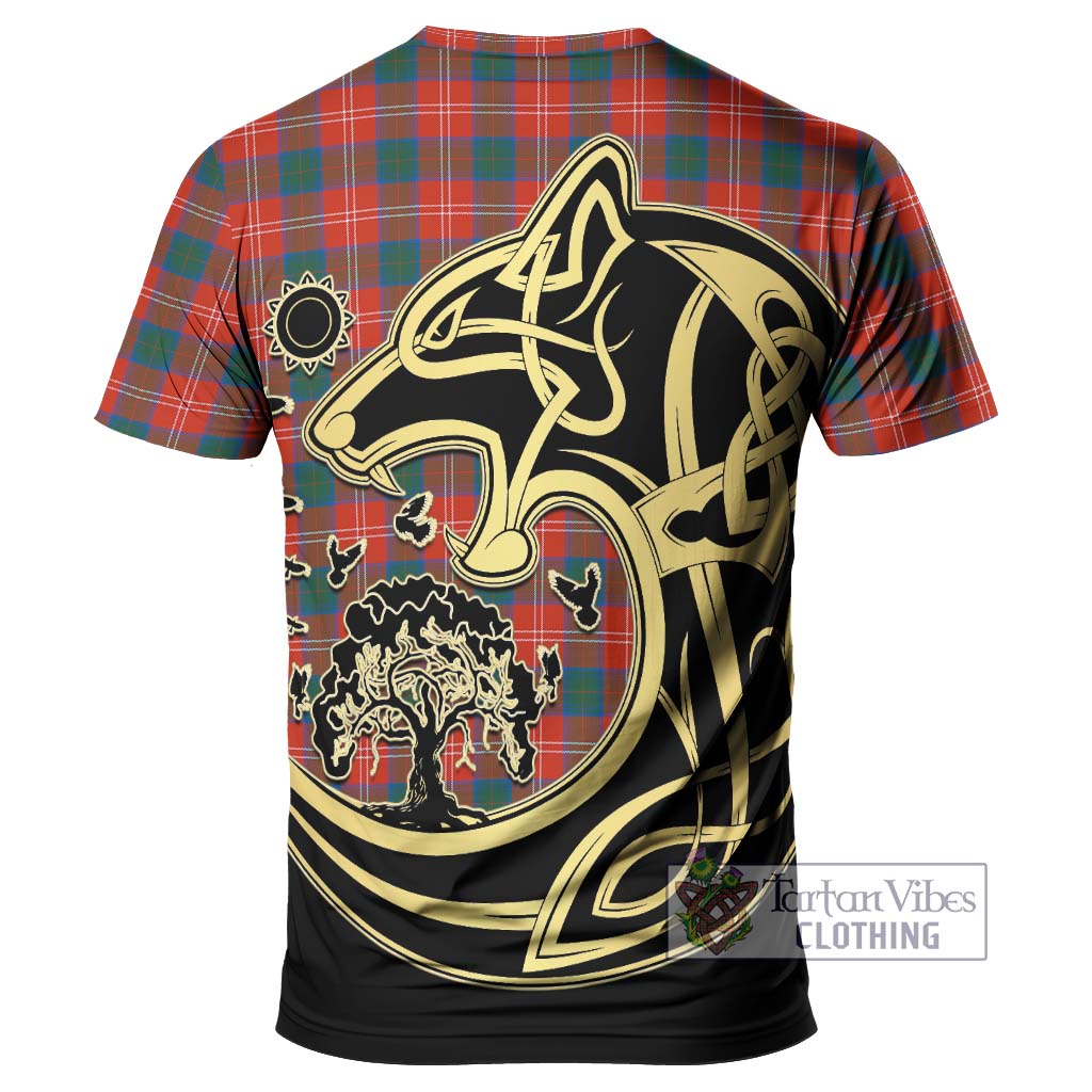 Chisholm Ancient Tartan T-Shirt with Family Crest Celtic Wolf Style - Tartan Vibes Clothing