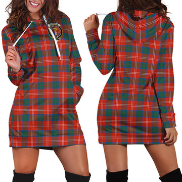 Chisholm Ancient Tartan Hoodie Dress with Family Crest