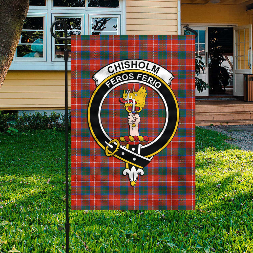 Chisholm Ancient Tartan Flag with Family Crest - Tartan Vibes Clothing