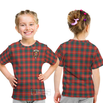 Chisholm Ancient Tartan Kid T-Shirt with Family Crest