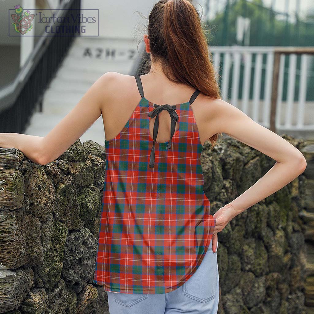 Tartan Vibes Clothing Chisholm Ancient Tartan Loose Halter Neck Camisole