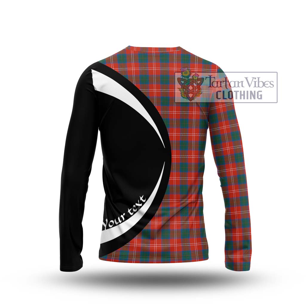 Chisholm Ancient Tartan Long Sleeve T-Shirt with Family Crest Circle Style - Tartan Vibes Clothing