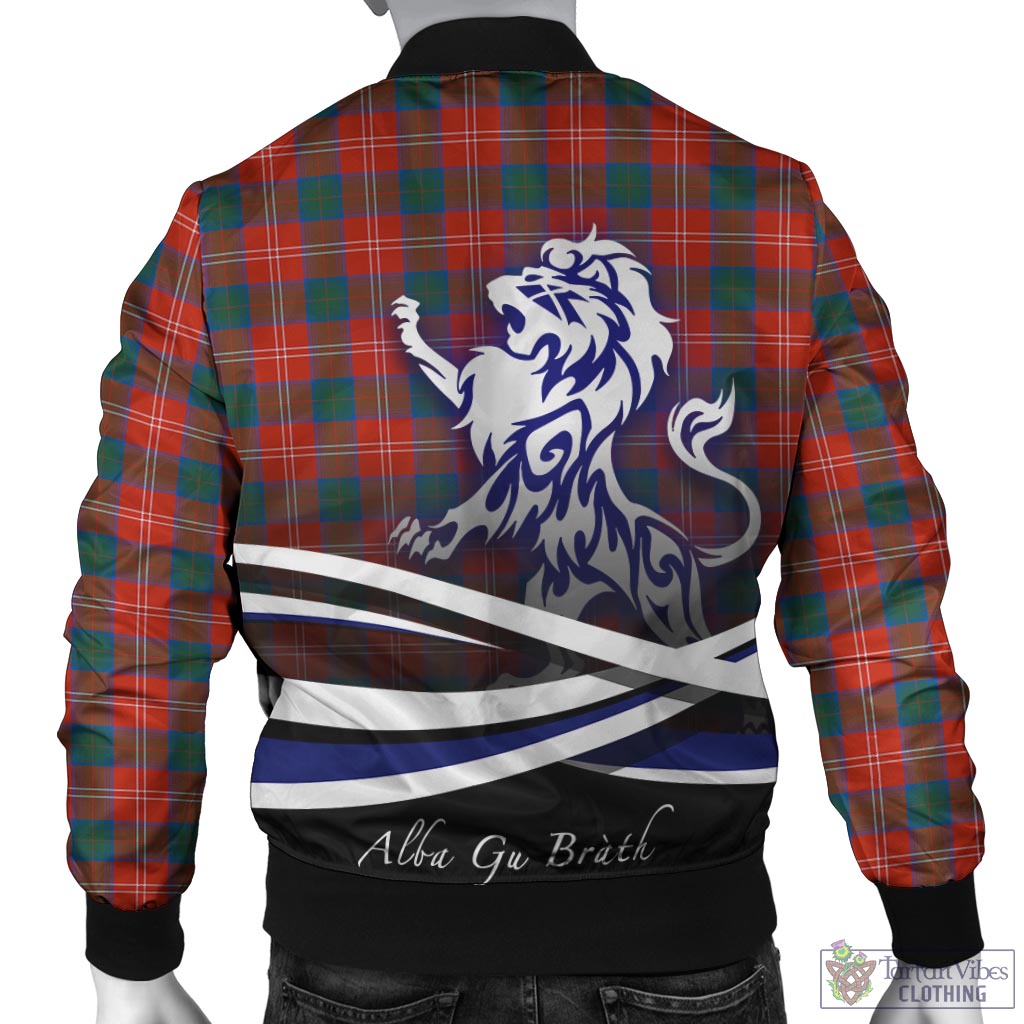 Tartan Vibes Clothing Chisholm Ancient Tartan Bomber Jacket with Alba Gu Brath Regal Lion Emblem