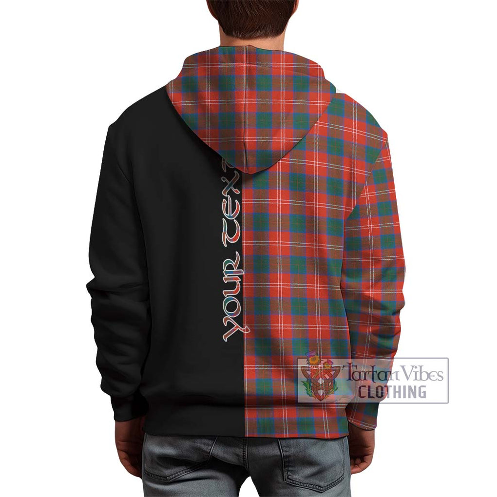 Chisholm Ancient Tartan Hoodie with Family Crest and Half Of Me Style - Tartanvibesclothing Shop