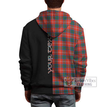 Chisholm Ancient Tartan Hoodie with Family Crest and Half Of Me Style