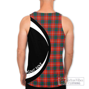 Chisholm Ancient Tartan Men's Tank Top with Family Crest Circle Style