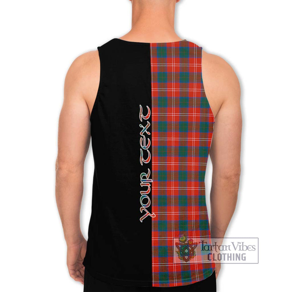 Chisholm Ancient Tartan Men's Tank Top with Family Crest and Half Of Me Style - Tartanvibesclothing Shop