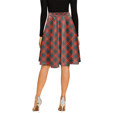 Chisholm Ancient Tartan Melete Pleated Midi Skirt