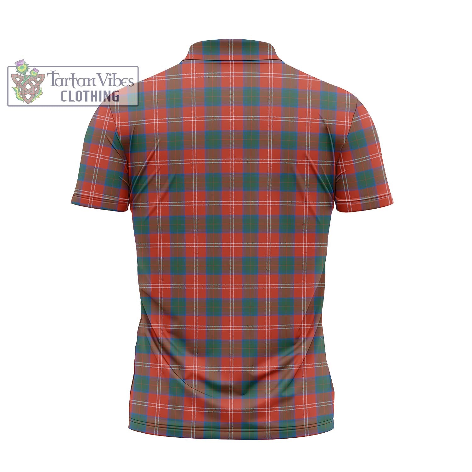 Tartan Vibes Clothing Chisholm Ancient Tartan Zipper Polo Shirt with Family Crest