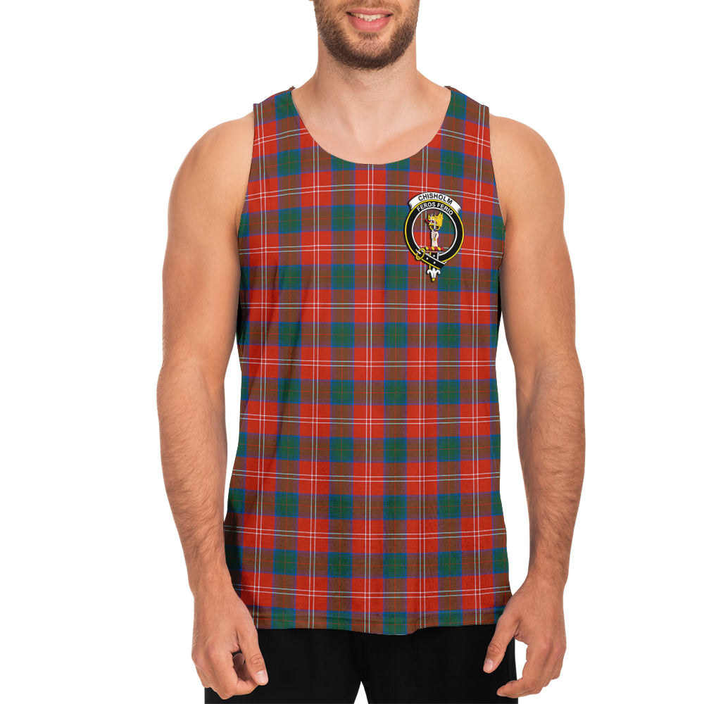 chisholm-ancient-tartan-mens-tank-top-with-family-crest