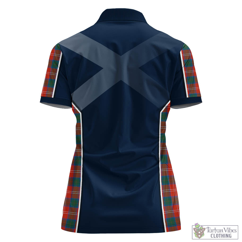 Chisholm Ancient Tartan Women's Polo Shirt with Family Crest and Lion Rampant Vibes Sport Style - Tartan Vibes Clothing