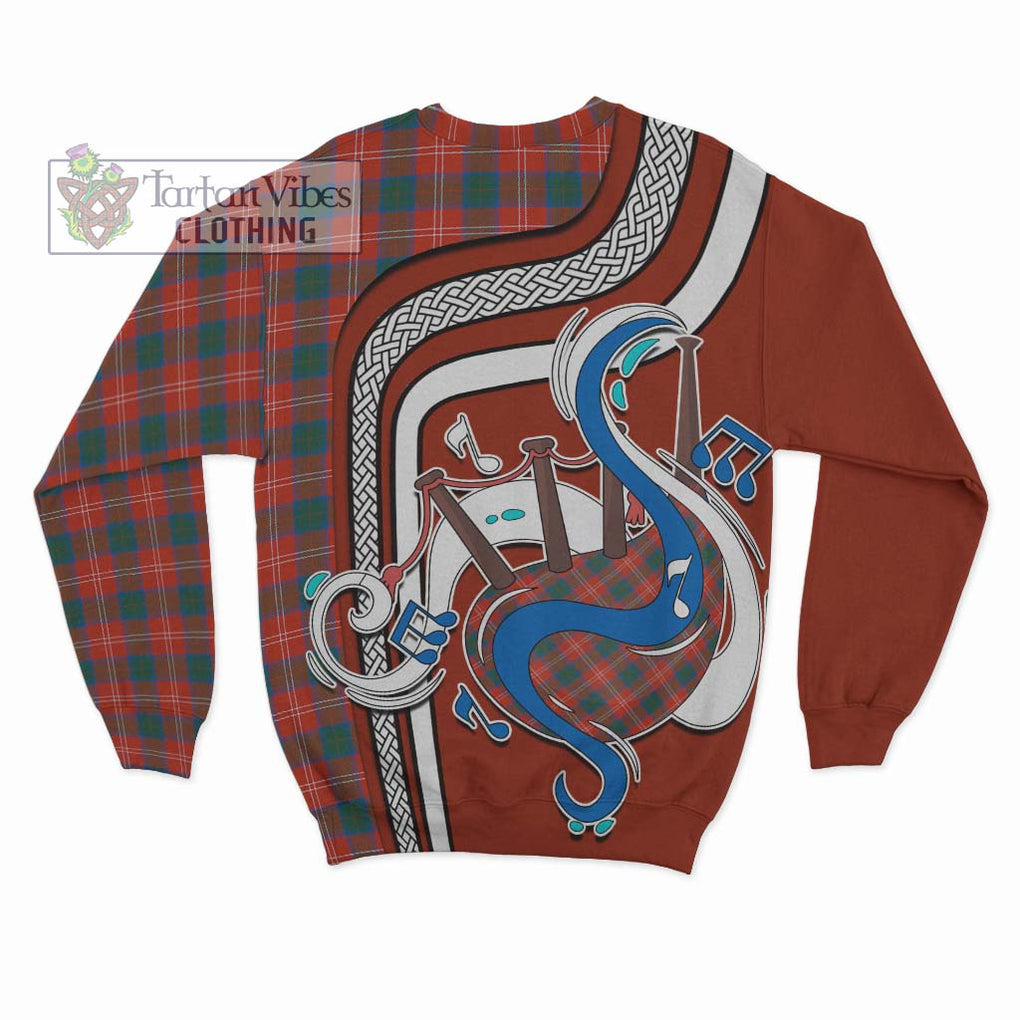 Chisholm Ancient Tartan Sweatshirt with Epic Bagpipe Style - Tartanvibesclothing Shop