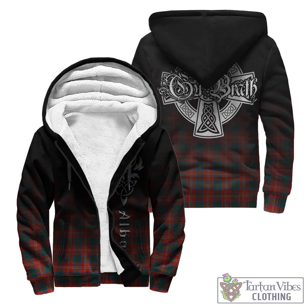 Tartan Vibes Clothing Chisholm Ancient Tartan Sherpa Hoodie Featuring Alba Gu Brath Family Crest Celtic Inspired