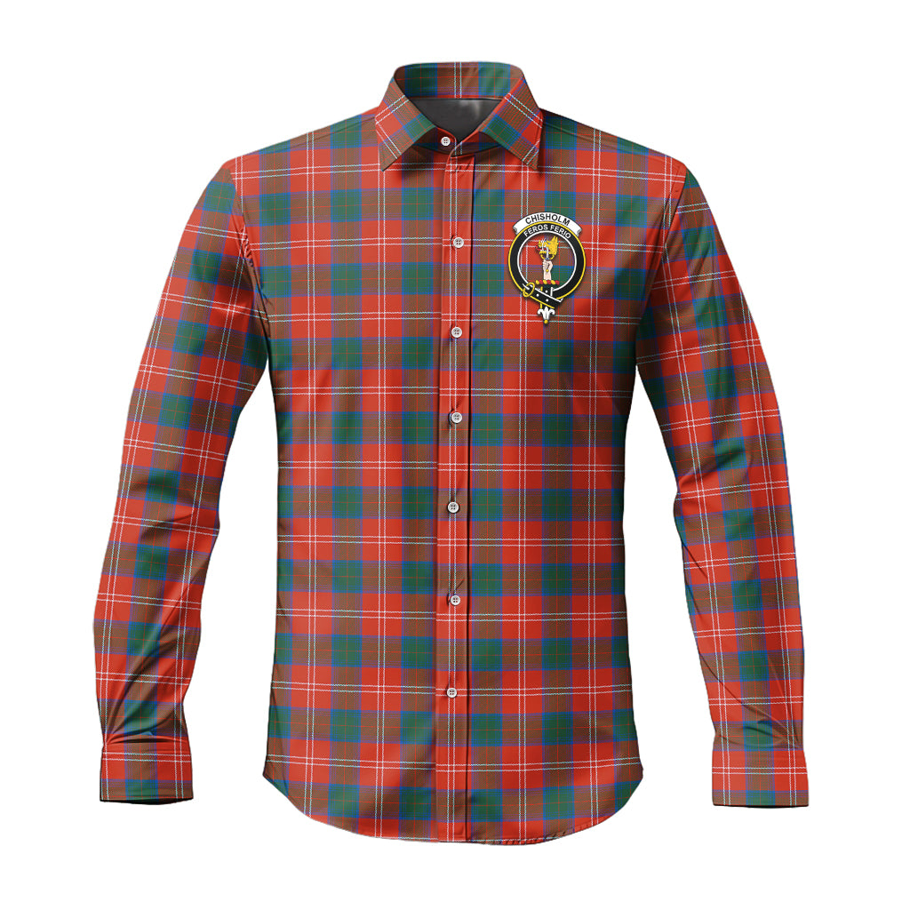 chisholm-ancient-tartan-long-sleeve-button-up-shirt-with-family-crest