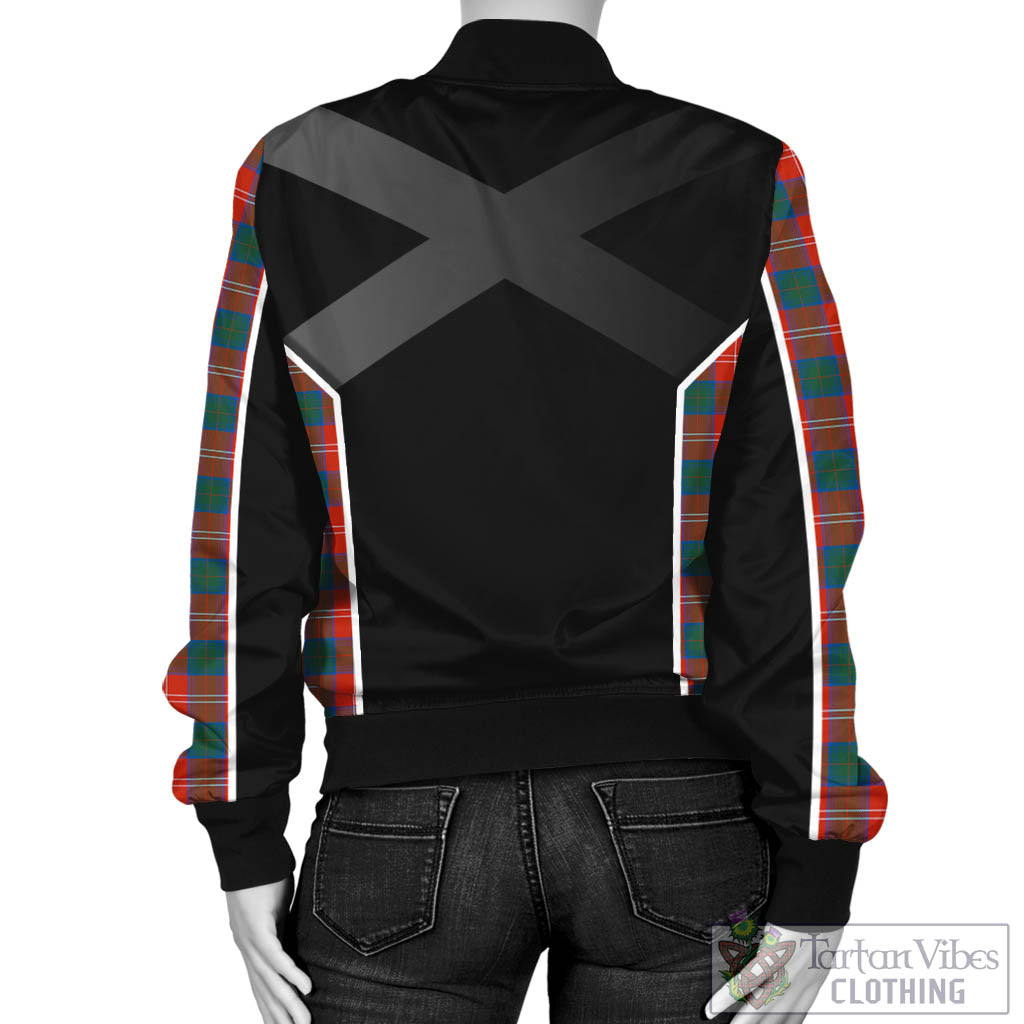 Tartan Vibes Clothing Chisholm Ancient Tartan Bomber Jacket with Family Crest and Scottish Thistle Vibes Sport Style