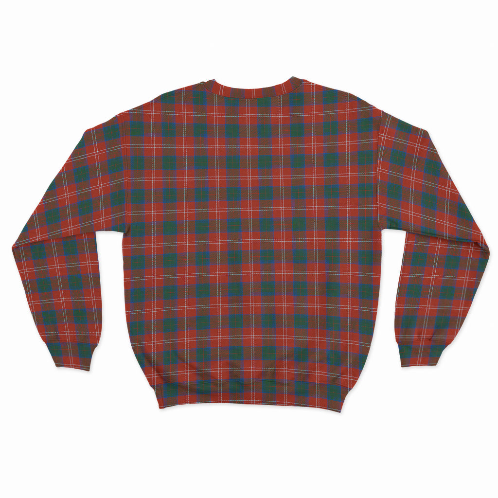 Chisholm Ancient Tartan Sweatshirt with Family Crest - Tartan Vibes Clothing