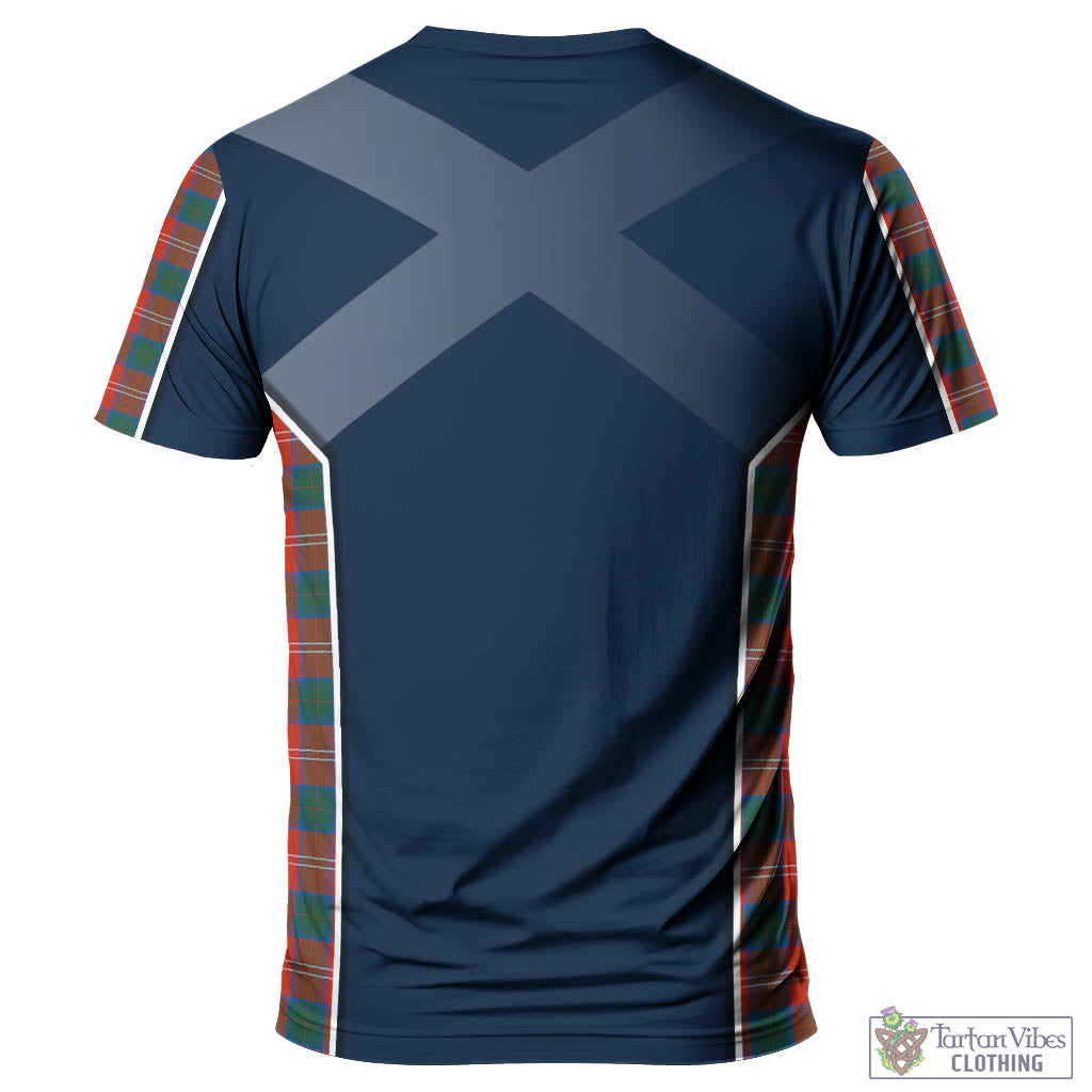 Tartan Vibes Clothing Chisholm Ancient Tartan T-Shirt with Family Crest and Scottish Thistle Vibes Sport Style