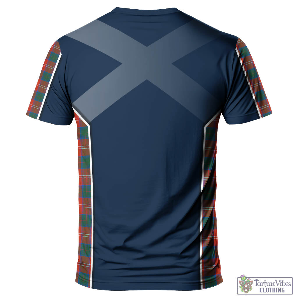 Tartan Vibes Clothing Chisholm Ancient Tartan T-Shirt with Family Crest and Lion Rampant Vibes Sport Style