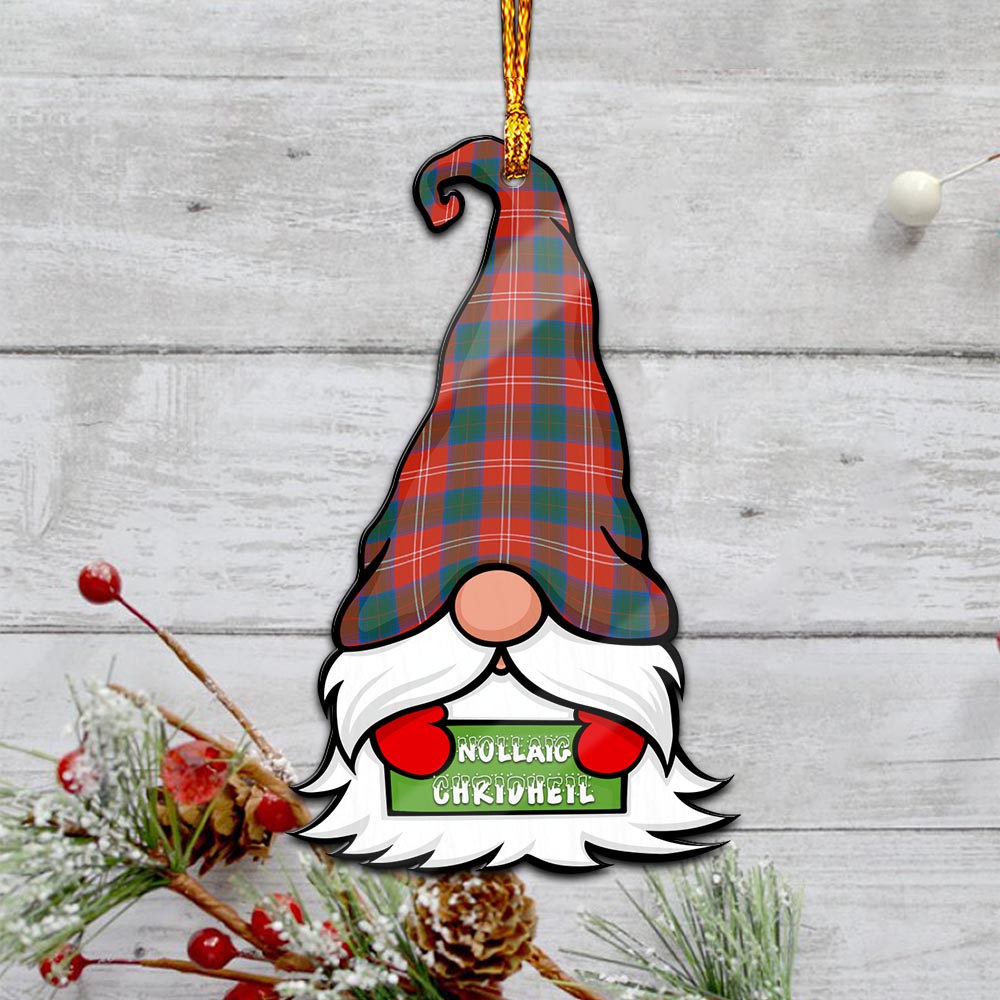 Chisholm Ancient Gnome Christmas Ornament with His Tartan Christmas Hat - Tartan Vibes Clothing