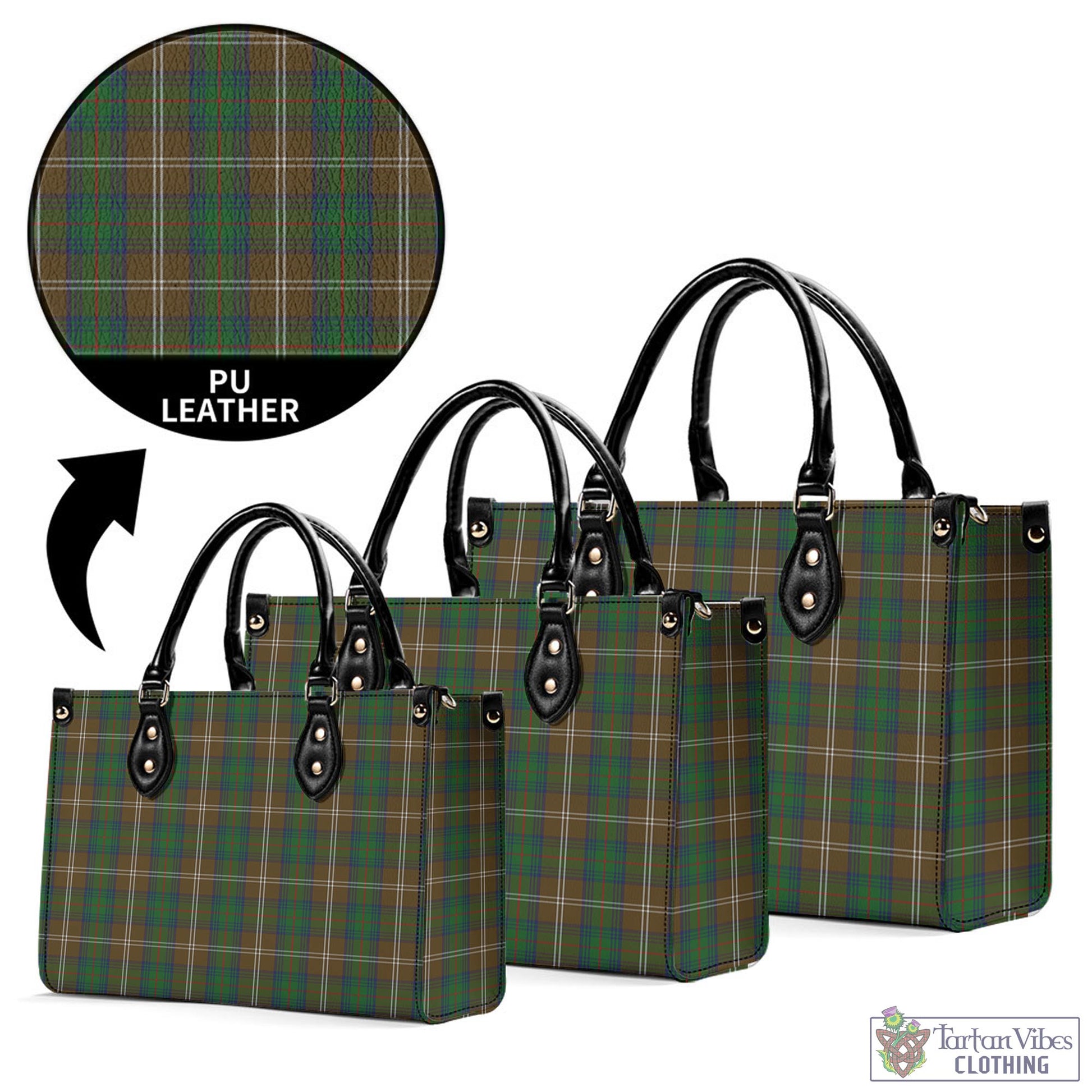 Tartan Vibes Clothing Chisholm Hunting Tartan Luxury Leather Handbags