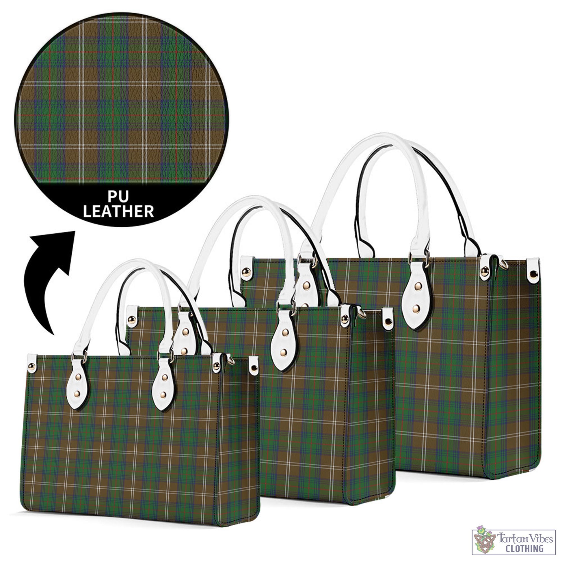 Tartan Vibes Clothing Chisholm Hunting Tartan Luxury Leather Handbags