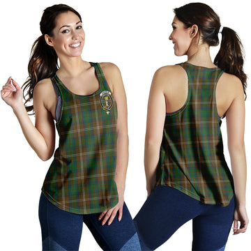 Chisholm Hunting Tartan Women Racerback Tanks with Family Crest