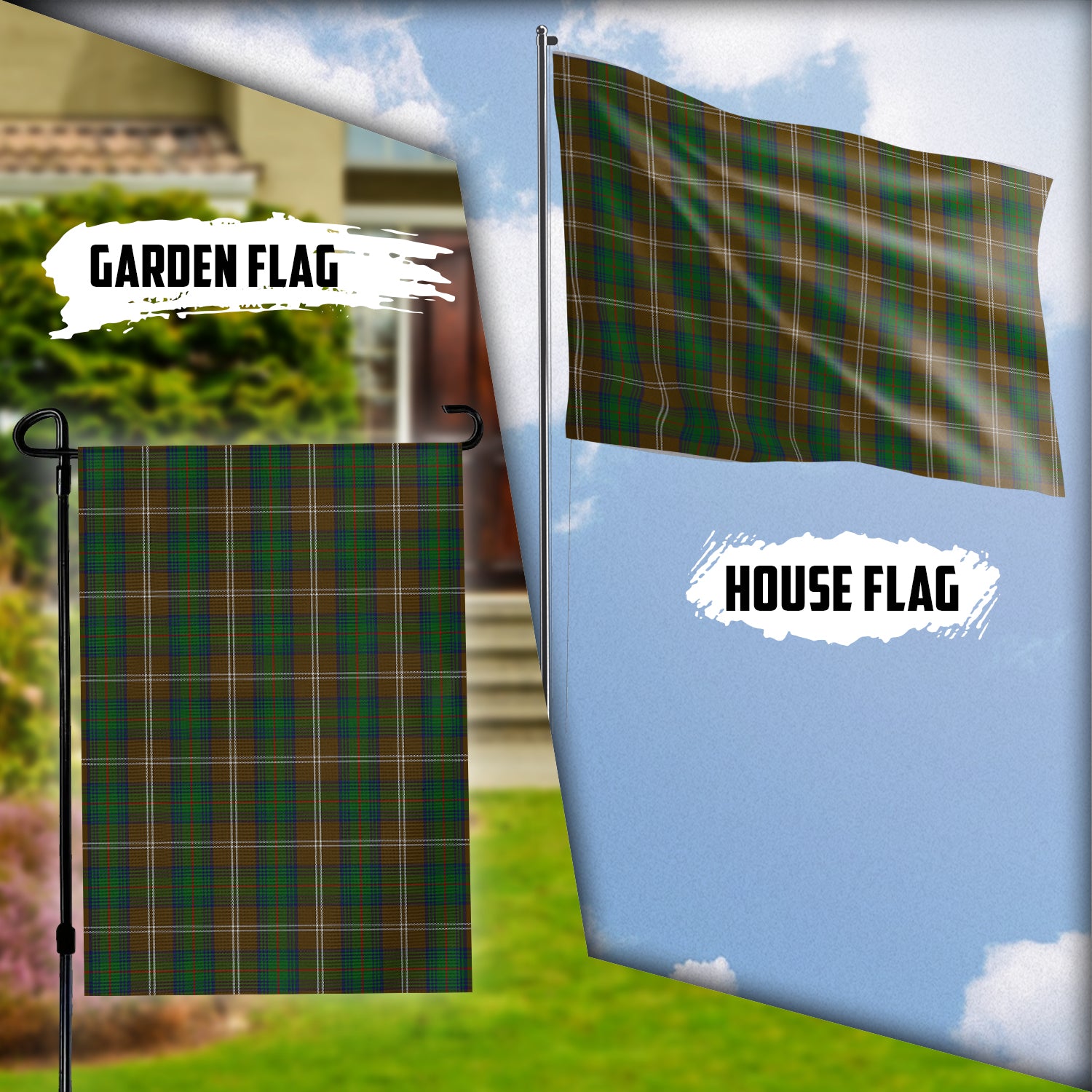 Chisholm Hunting Tartan Flag Garden Flag (Vertical) - Tartan Vibes Clothing