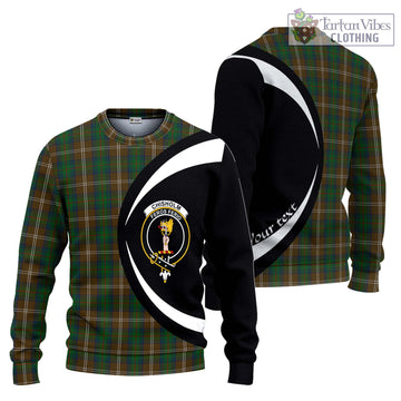 Chisholm Hunting Tartan Ugly Sweater with Family Crest Circle Style