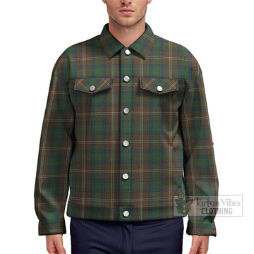 Chisholm Hunting Tartan Unisex Lapel Cotton Jacket