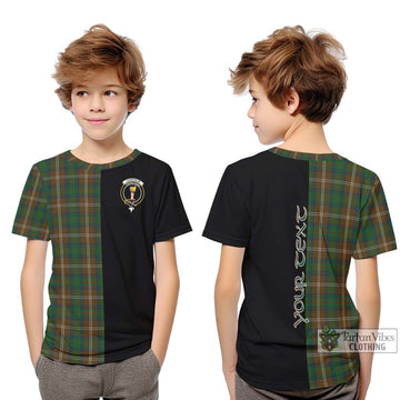 Chisholm Hunting Tartan Kid T-Shirt with Family Crest and Half Of Me Style