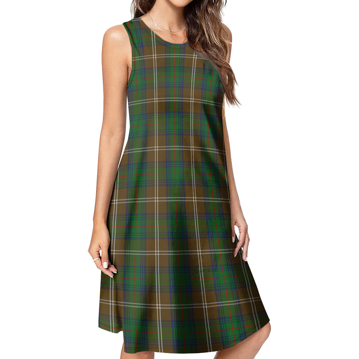 Chisholm Hunting Tartan Womens Casual Dresses - Tartanvibesclothing