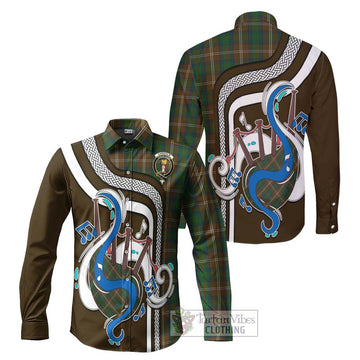 Chisholm Hunting Tartan Long Sleeve Button Shirt with Epic Bagpipe Style