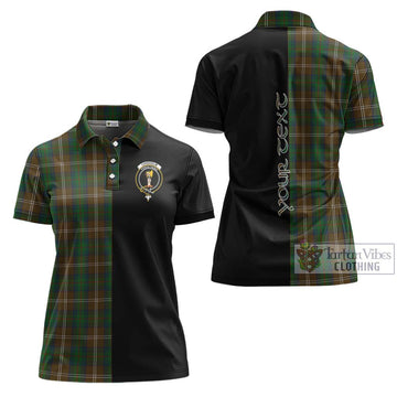 Chisholm Hunting Tartan Women's Polo Shirt with Family Crest and Half Of Me Style