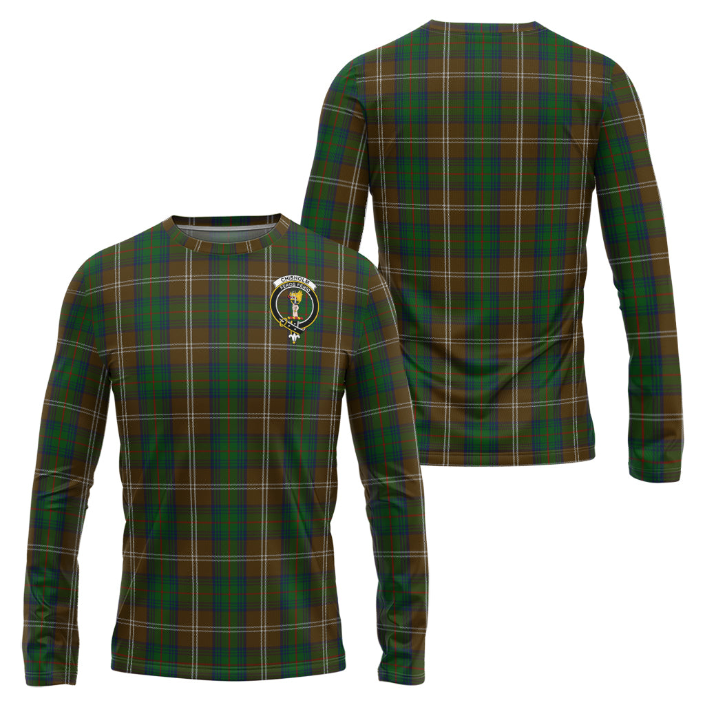 chisholm-hunting-tartan-long-sleeve-t-shirt-with-family-crest